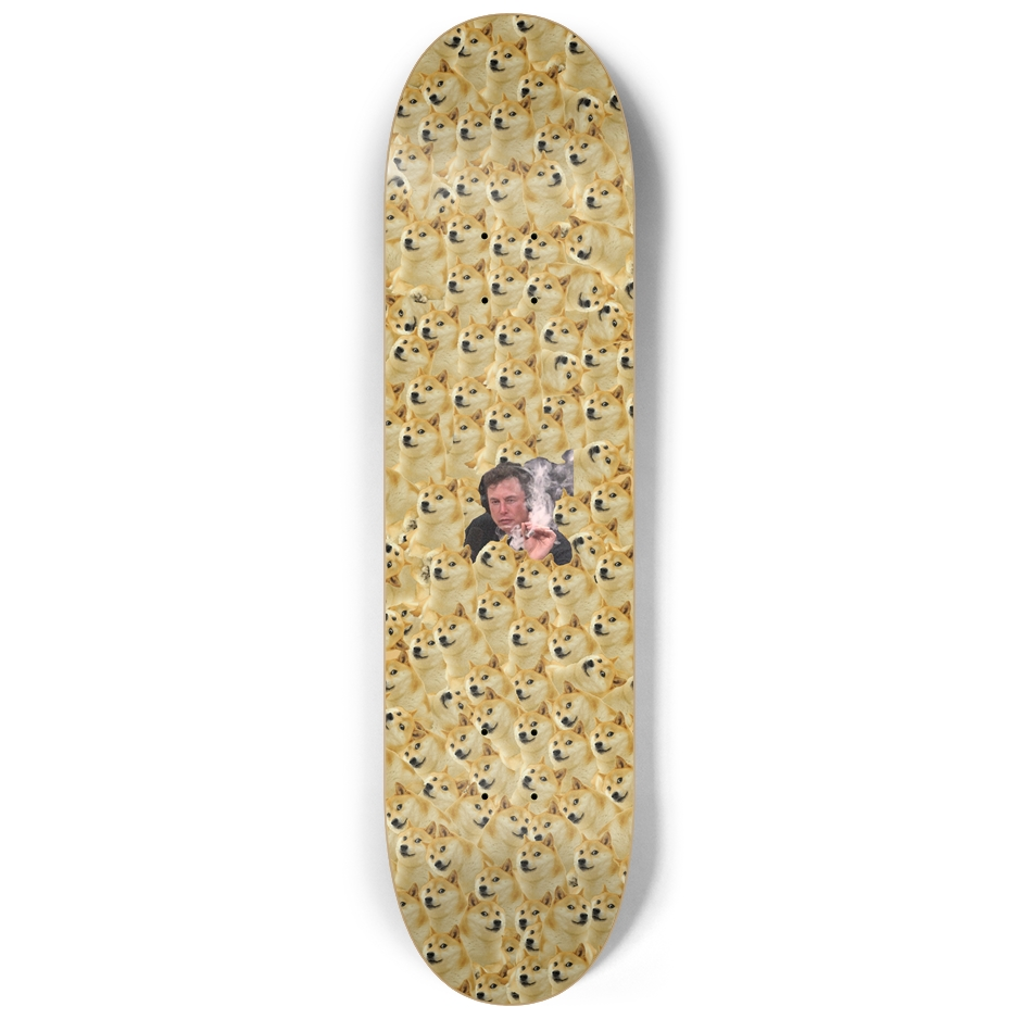 Doge * Doge + Elon - Custom Skateboard Deck