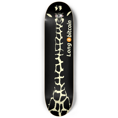 Long Bitcoin Giraffe - Custom Skateboard Deck