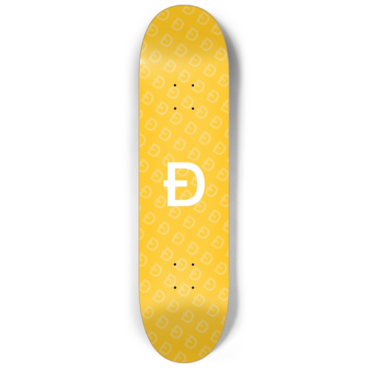 Dogecoin Clean - Custom Skateboard Deck