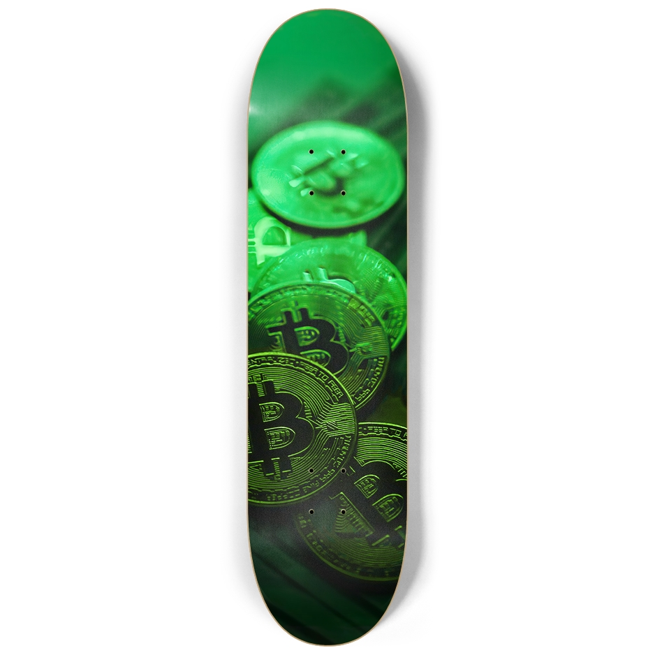 Fluorescent Bitcoin - Viper UV GreenCustom Deck