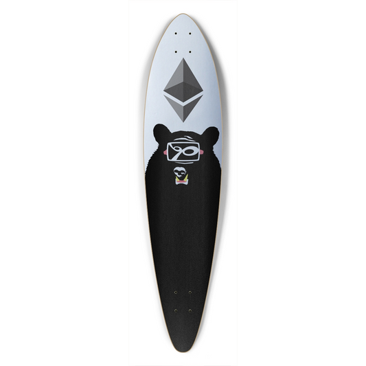 Ethereum Bear Silver -Custom Longboard Deck