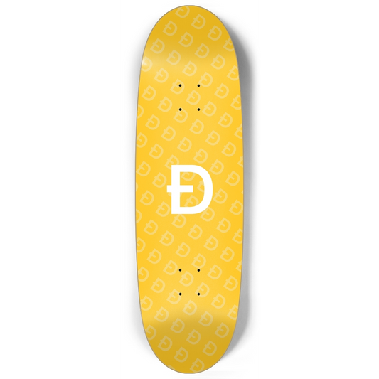 Dogecoin Clean - Custom Egg-Shape Skateboard Deck